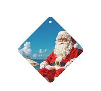 Lot de 6 désodorisants de voiture amusants à suspendre - Père Noël à la plage - Mignon - Longue durée - Parfumé - Décoration à suspendre - Cadeau - Accessoires de décoration d'intérieur pour homme et