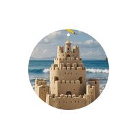 Lot de 6 désodorisants de voiture amusants à suspendre pour voiture, construction d'un château de sable, mignon, durable, parfumé, miroir, décoration d'intérieur, accessoires de décoration d'intérieur