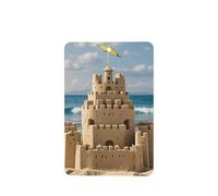 Lot de 6 désodorisants de voiture amusants à suspendre pour voiture, construction d'un château de sable, mignon, durable, parfumé, miroir, décoration d'intérieur, accessoires de décoration d'intérieur