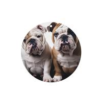 Lot de 6 désodorisants de voiture amusants à suspendre pour voiture, deux chiens bouledogues mignons et durables, parfumés à suspendre, ornements, cadeaux, accessoires de décoration d'intérieur pour