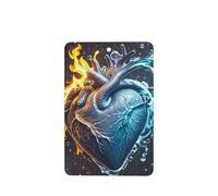 Lot de 6 désodorisants de voiture amusants à suspendre pour voiture, feu et eau, cœur, mignon, durable, parfumé, miroir, décoration d'intérieur, accessoires de décoration d'intérieur pour homme et
