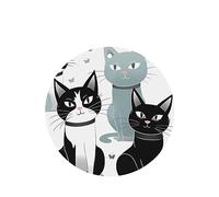 Lot de 6 désodorisants de voiture amusants à suspendre pour voiture - Motif chats noirs et blancs - Longue durée - Parfumé - Décoration à suspendre - Cadeau - Accessoires de décoration d'intérieur