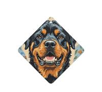 Lot de 6 désodorisants de voiture amusants à suspendre pour voiture - Motif chien Rottweiler - Art mignon - Longue durée - Parfumé - Décoration à suspendre - Cadeau - Accessoires de décoration