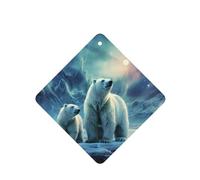 Lot de 6 désodorisants de voiture amusants à suspendre pour voiture, ours polaires, aurores boréales, mignons et durables, parfumés à suspendre, ornements, cadeaux, accessoires de décoration