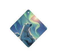 Lot de 6 désodorisants de voiture amusants à suspendre pour voiture, ours polaires et aurores boréales, mignons et durables, parfumés à suspendre sur un miroir, ornements, cadeaux de décoration