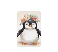 Lot de 6 désodorisants de voiture amusants à suspendre pour voiture, pingouin portant des fleurs, mignon, durable, parfumé, miroir, décoration d'intérieur, accessoires de décoration d'intérieur pour