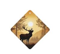 Lot de 6 désodorisants de voiture amusants à suspendre pour voiture, œuvre d'art d'élan mignon et durable parfumé à suspendre pour miroir, ornements, cadeau de décoration d'intérieur, accessoires pour