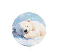 Lot de 6 désodorisants de voiture avec impression « The Polar Bear Is Sleeping » - Longue durée - Pour voiture, armoire, armoire à chaussures