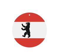 Lot de 6 désodorisants de voiture avec imprimé drapeau de Berlin - Longue durée - Pour voiture, armoire, armoire à chaussures