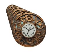 Lot de 6 désodorisants de voiture de forme ronde à suspendre - Cartes parfumées rouillées - Steampunk - Pour voiture