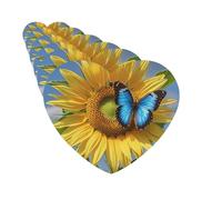 Lot de 6 désodorisants de voiture en forme de cœur à suspendre avec cartes parfumées tournesol bleu papillon désodorisant pour voiture