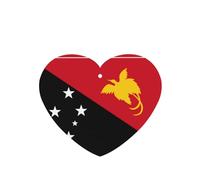 Lot de 6 désodorisants de voiture en forme de cœur avec motif drapeau de la Papouasie-Nouvelle-Guinée pour l'aromathérapie de voiture, armoire, armoire à chaussures, élimine les odeurs
