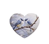 Lot de 6 désodorisants de voiture en forme de cœur avec motif WZYWHJ et oiseaux face à face