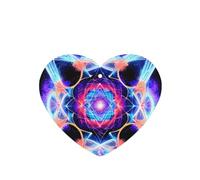 Lot de 6 désodorisants de voiture en forme de cœur WZYWHJ avec impression spatiale en quatre dimensions