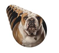 Lot de 6 désodorisants de voiture - Forme ronde - À suspendre - Motif bouledogue anglais - Pour voiture