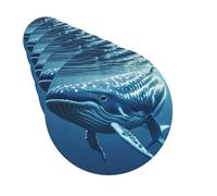 Lot de 6 désodorisants de voiture - Forme ronde - Cartes parfumées à suspendre - Petite baleine bleue - Désodorisant pour voiture