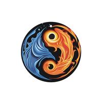 Lot de 6 désodorisants de voiture WZYWHJ de forme ronde avec impression Tai Chi