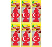 Lot de 6 désodorisants HAVA spreyi koku ağacı Ay Yildiz - Drapeau turc (vanille) - Arbre miracle - Parfum arbre (Ay Yildiz) (6)