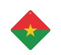 Lot de 6 désodorisants pour voiture Drapeau du Burkina Faso - Décoration parfumée en papier cartonné pour voitures, chambres, placards