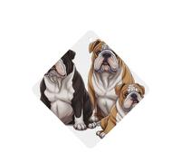 Lot de 6 désodorisants pour voiture, drôles à suspendre, bouledogues anglais, mignon, durable, parfumé, miroir, décoration d'intérieur, accessoires de décoration d'intérieur pour homme et femme