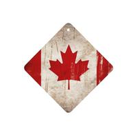 Lot de 6 désodorisants pour voiture, drôles à suspendre, motif drapeau du Canada, mignon, durable, parfumé, miroir, décoration d'intérieur, accessoires de décoration d'intérieur pour homme et femme