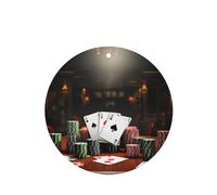 Lot de 6 désodorisants pour voiture, drôles à suspendre, tournoi de poker, mignon, durable, parfumé, miroir, décoration d'intérieur, accessoires de décoration pour homme et femme