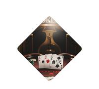 Lot de 6 désodorisants pour voiture, drôles à suspendre, tournoi de poker, mignon, durable, parfumé, miroir, décoration d'intérieur, accessoires de décoration pour homme et femme