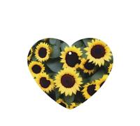 Lot de 6 désodorisants pour voiture en forme de cœur, motif tournesol, tablettes d'aromathérapie pour voiture, armoire, meuble à chaussures, élimine les odeurs