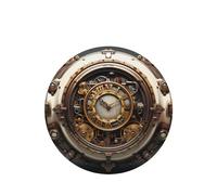 Lot de 6 désodorisants pour voiture - Forme ronde - Motif horloge steampunk - WZYWHJ