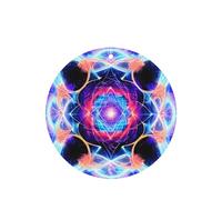 Lot de 6 désodorisants pour voiture - Forme ronde - WZYWHJ - Impression spatiale en quatre dimensions