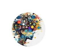 Lot de 6 désodorisants pour voiture - Intelligence artificielle - Imprimé cerveau - À suspendre - Parfum durable pour voiture, maison