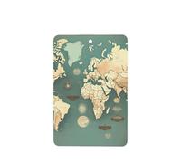 Lot de 6 désodorisants pour voiture Motif carte du monde rétro à suspendre Parfum durable pour voiture, maison