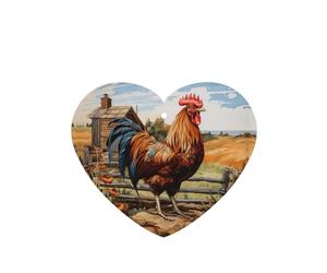 Lot de 6 désodorisants pour voiture Motif coq sur bois dans les terres agricoles