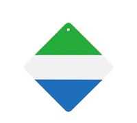 Lot de 6 désodorisants pour voiture - Motif drapeau de la Sierra Leone - À suspendre - Parfum durable pour voiture, maison