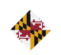 Lot de 6 désodorisants pour voiture - Motif drapeau de l'État du Maryland - À suspendre - Parfum durable pour voiture, maison