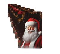 Lot de 6 désodorisants pour voiture - Motif Père Noël - Zoom - Décoration de chambre automobile