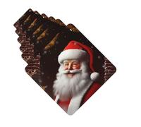 Lot de 6 désodorisants pour voiture - Motif Père Noël - Zoom - Décoration de chambre automobile