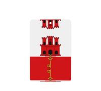 Lot de 6 désodorisants rectangulaires à suspendre pour voiture Motif drapeau de Gibraltar