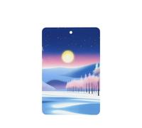 Lot de 6 désodorisants rectangulaires à suspendre pour voiture Motif solstice d'hiver