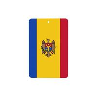 Lot de 6 désodorisants rectangulaires pour voiture, armoire, armoire à chaussures, motif drapeau de la Moldavie
