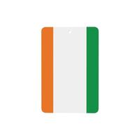 Lot de 6 désodorisants rectangulaires pour voiture Motif drapeau de la Côte d'Ivoire