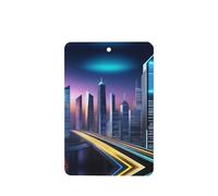 Lot de 6 désodorisants rectangulaires pour voiture, motif scène nocturne, comprimés d'aromathérapie pour armoire, armoire à chaussures, élimine les odeurs