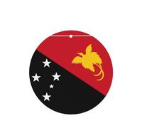 Lot de 6 désodorisants ronds pour voiture, motif drapeau de la Papouasie Nouvelle-Guinée, comprimés d'aromathérapie pour garde-robe, armoire à chaussures, élimine les odeurs