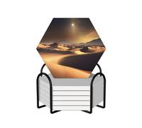 Lot de 6 dessous de verre du désert du Sahara pour boissons, tapis de protection de table pour tasses et tasses, table basse, verre à vin, 10,2 cm.