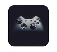 Lot de 6 dessous de verre en cuir avec motif manette de jeu, adaptés pour les restaurants, cuisines, bureaux et ainsi de suite