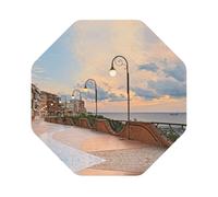 Lot de 6 dessous de verre en cuir imprimé lampadaire, adaptés pour les restaurants, les cuisines, les bureaux, etc