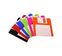 Lot de 6 dessous de verre en forme de disquette - Texture silicone - Convient pour diverses tasses - Accessoires de fête et de réunion
