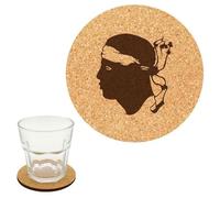 Lot de 6 Dessous de Verre en liège gravés Corse