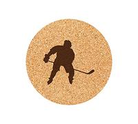 Lot de 6 Dessous de Verre en liège gravés Hockey