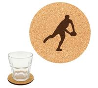 Lot de 6 Dessous de Verre en liège gravés Rugby